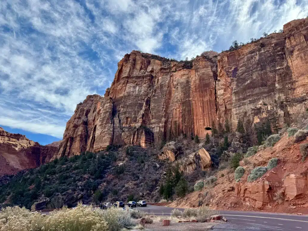 Zion in the winter