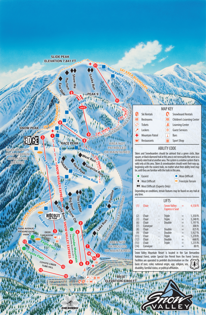 Snow Valley Trail Map