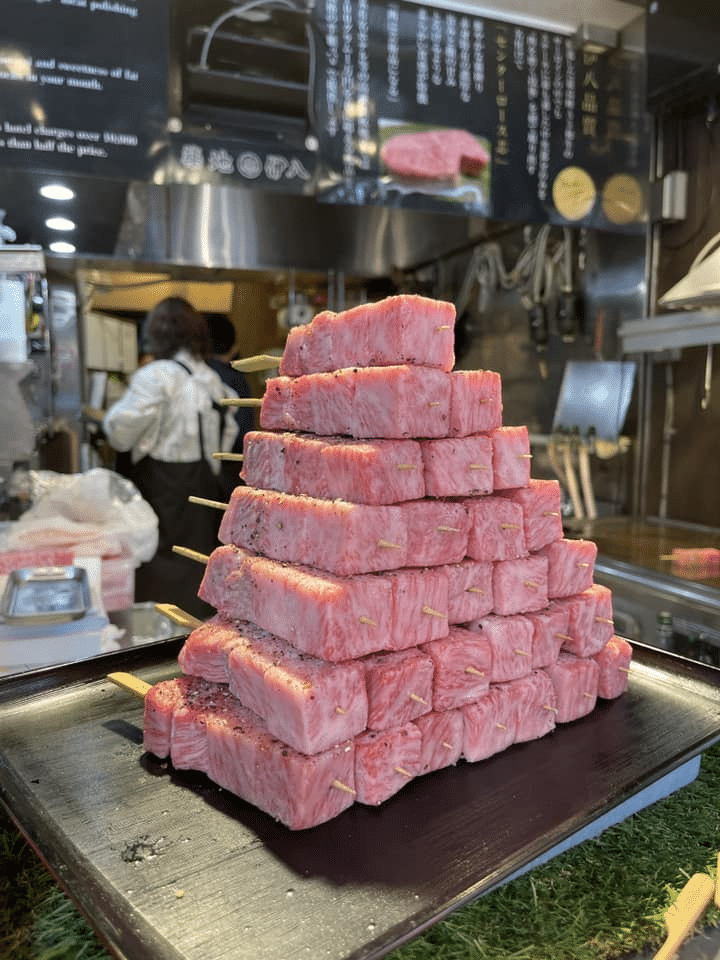 Wagyu skewers, top places to eat in Tokyo