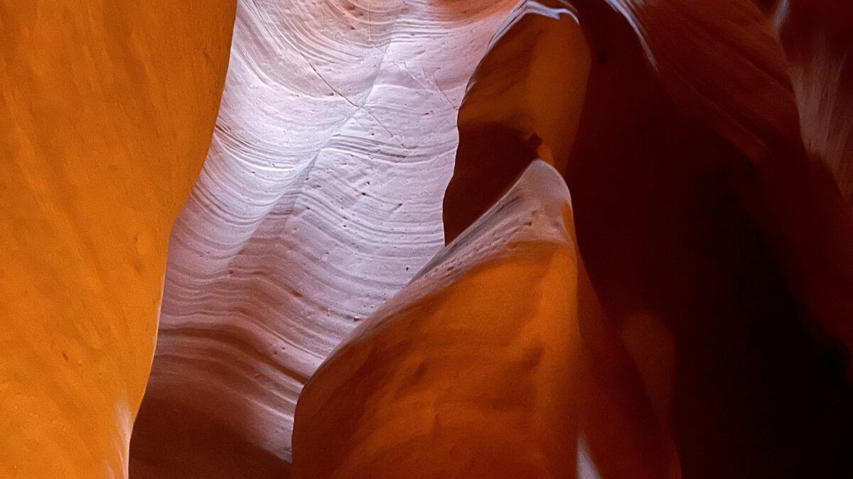 Sandstone swirls in canyon