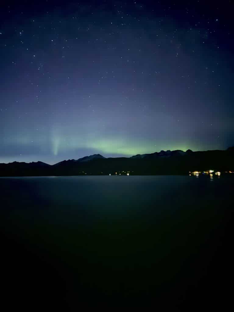 Northern Lights in Juneau Cruise Port