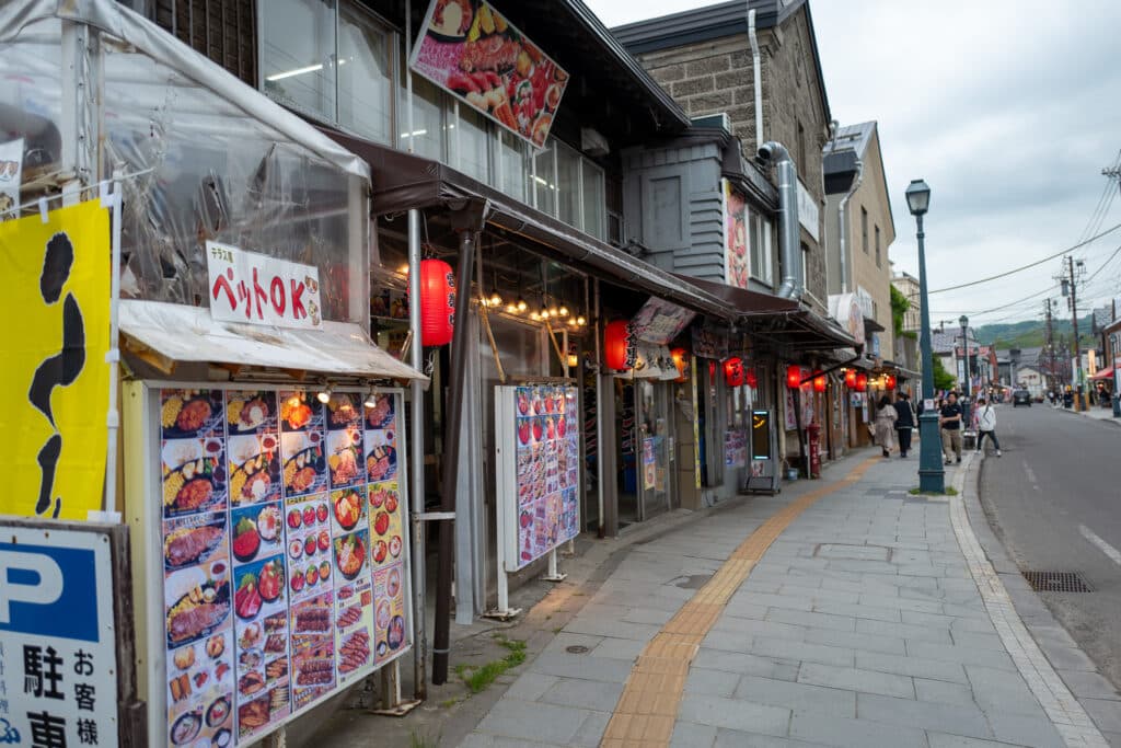 Walking down Sakaimachi St a day in Otaru