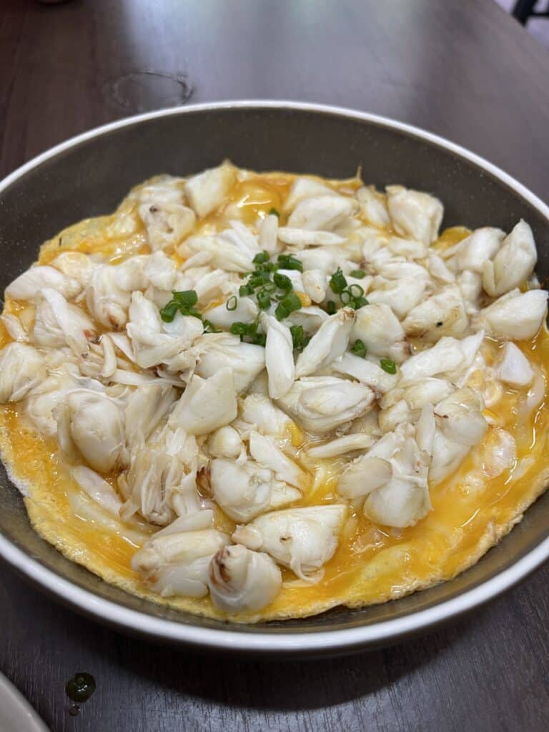 Crab omelette at Here Hai Bangkok