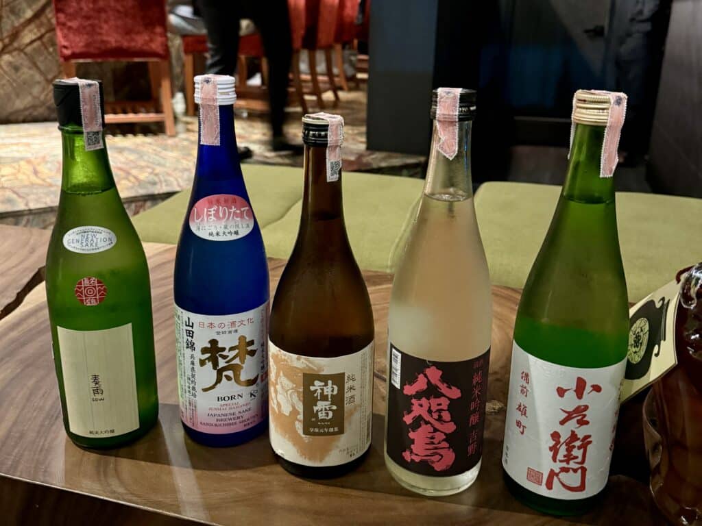 Sake pairings at Homura Bangkok